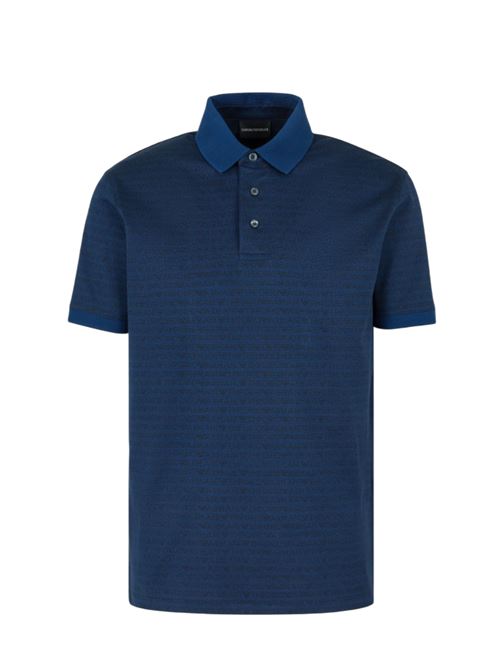 Polo in jersey jacquard lettering all over Emporio Armani | EM000788 AF12916.FB224